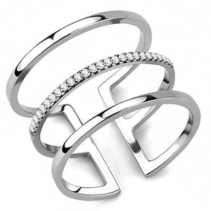 Stainless Steel Modern 3 Loop Ring - Numen Avenue Fashion Jewelry